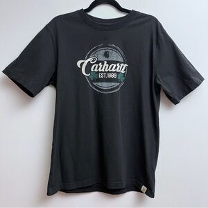 Carhartt Men’s Relaxed Fit Black Clover Print Short Sleeve Graphic Tee Medium